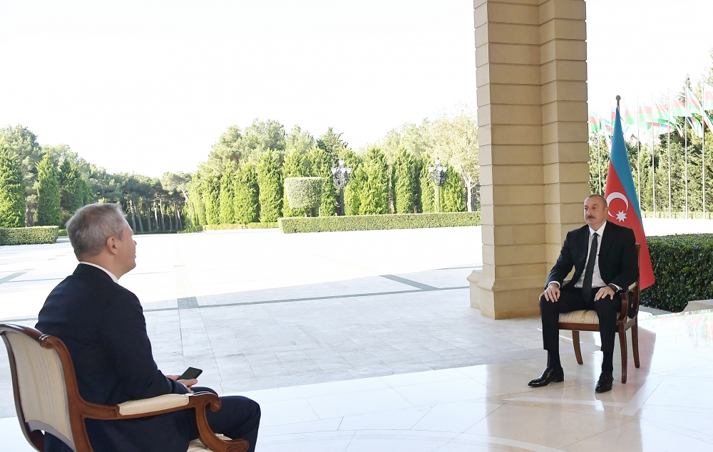 Prezident İlham Əliyev Rusiyanın RBK televiziya kanalına müsahibə verib
