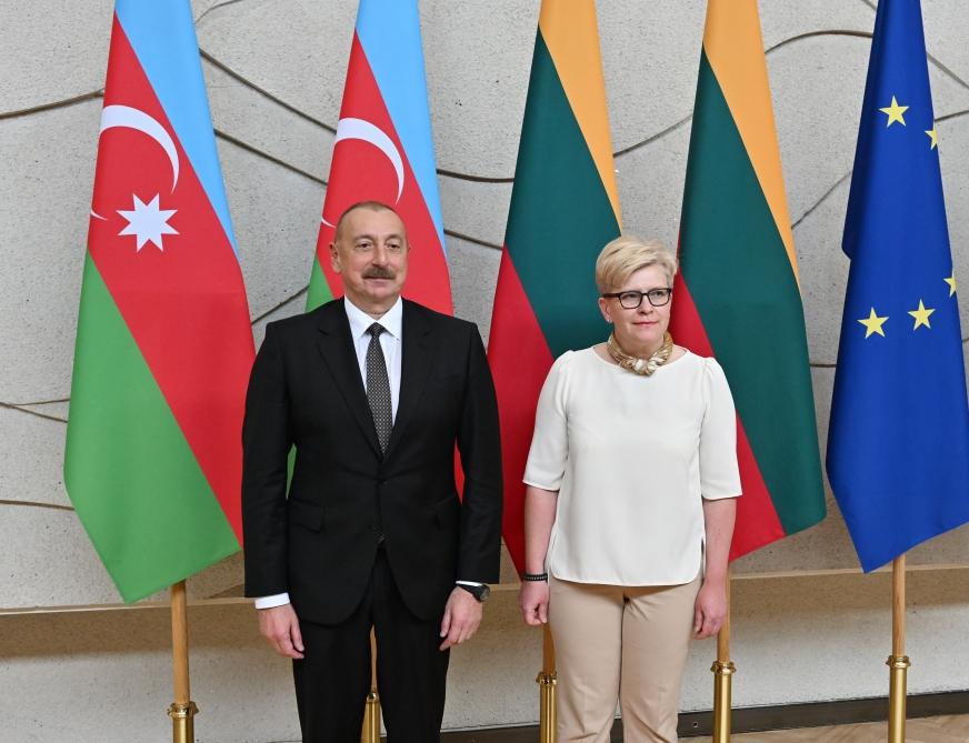 Azərbaycan Prezidenti İlham Əliyevin Litvanın Baş naziri İnqrida Şimonite ilə görüşü olub